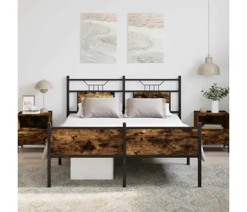 Lovos Rėmas Be Čiužinio, Dūminio Ąžuolo, 140X200cm Mediena