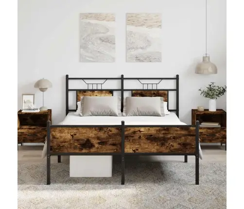 Gulta Bez Matrača, Ozolkoka, 150X200 Cm, Inženierijas Koks Vidaxl