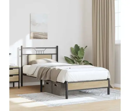 Peatsiga Voodiraam, Ilma Madratsita, Sonoma Tamm 90X190 Cm