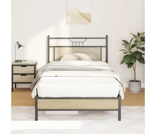 Gulta Bez Matrača, Ozolkoka, 100X200 Cm, Inženierijas Koks Vidaxl