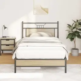 Voodiraam Ilma Madratsita, Sonoma Tamm, 107X203 cm Tehispuit