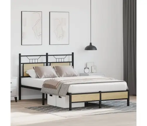 Lovos Rėmas Be Čiužinio, Sonoma, 120X200cm Apdirbta Mediena