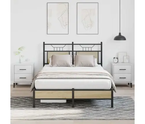 Lovos Rėmas Be Čiužinio, Sonoma, 120X200cm Apdirbta Mediena