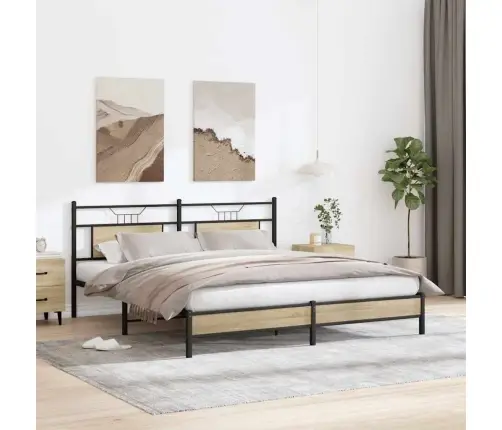 Gultas Rāmis Bez Matrača, 183X203 Cm Ozolkoka Inženierijas Koks Vidaxl