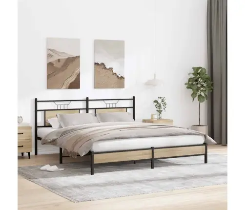 Voodiraam Ilma Madratsita, Sonoma Tamm, 183X213 cm Tehispuit