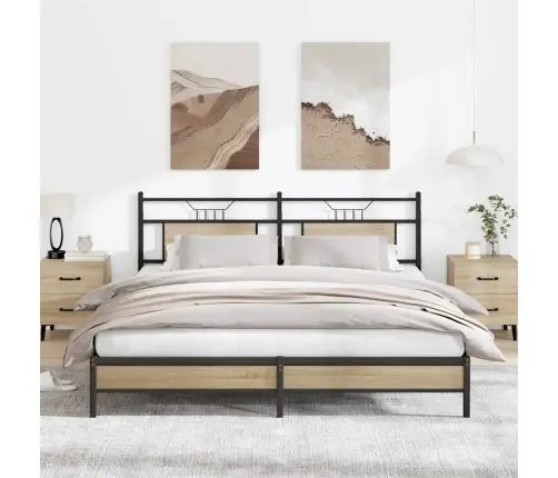 Voodiraam Ilma Madratsita, Sonoma Tamm, 183X213 cm Tehispuit