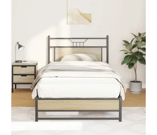 Peatsiga Voodiraam, Ilma Madratsita, Sonoma Tamm 100X190Cm