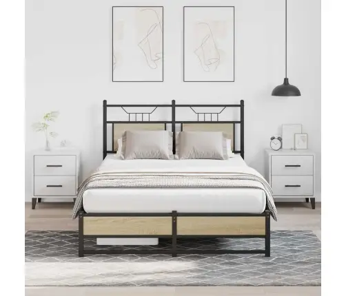 Lovos Rėmas Be Čiužinio, Sonoma, 120X200cm Apdirbta Mediena