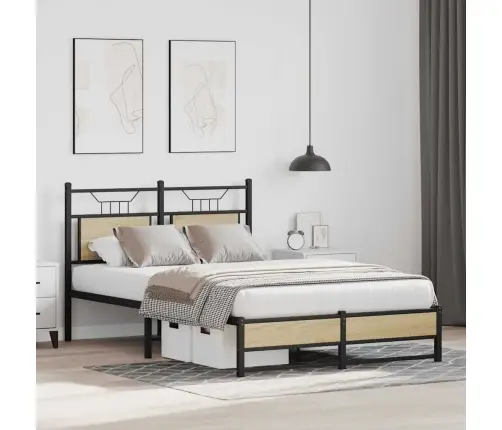 Lovos Rėmas Be Čiužinio, Sonoma, 120X200cm Apdirbta Mediena