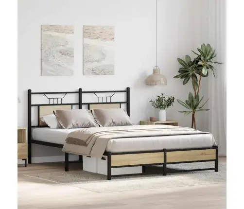 Gulta Bez Matrača, Ozolkoka, 140X190 Cm, Inženierijas Koks Vidaxl