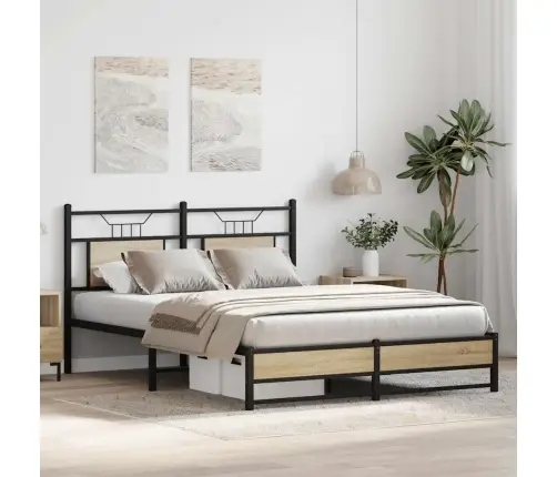 Gulta Bez Matrača, Ozolkoka, 140X200 Cm, Inženierijas Koks Vidaxl Gulta Bez Matrača, Ozolkoka, 140X200 Cm, Inženierijas Koks Vidaxl