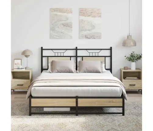 Gulta Bez Matrača, Ozolkoka, 150X200 Cm, Inženierijas Koks Vidaxl