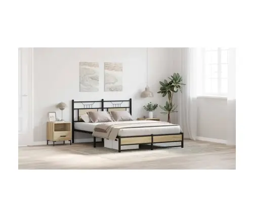 Gulta Bez Matrača, Ozolkoka, 150X200 Cm, Inženierijas Koks Vidaxl