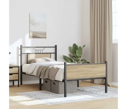 Gulta Bez Matrača, Ozolkoka, 75X190 Cm, Inženierijas Koks Vidaxl