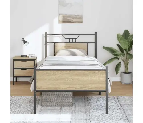 Peatsiga Voodiraam, Ilma Madratsita, Sonoma Tamm 80X200 Cm