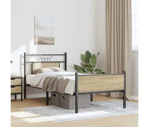 Gulta Bez Matrača, Ozolkoka, 90X190 Cm, Inženierijas Koks Vidaxl