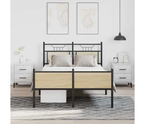 Gulta Bez Matrača, Ozolkoka, 120X190 Cm, Inženierijas Koks Vidaxl