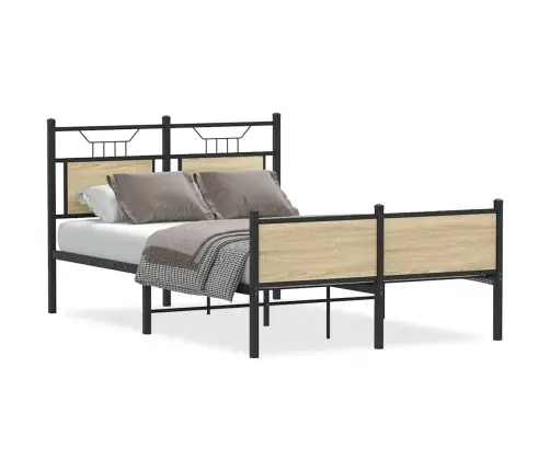 Gulta Bez Matrača, Ozolkoka, 120X200 Cm, Inženierijas Koks Vidaxl