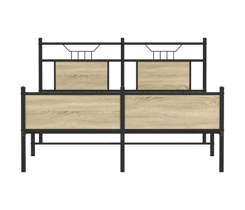 Gulta Bez Matrača, Ozolkoka, 137X190 Cm, Inženierijas Koks Vidaxl