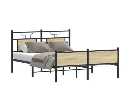 Gulta Bez Matrača, Ozolkoka, 137X190 Cm, Inženierijas Koks Vidaxl