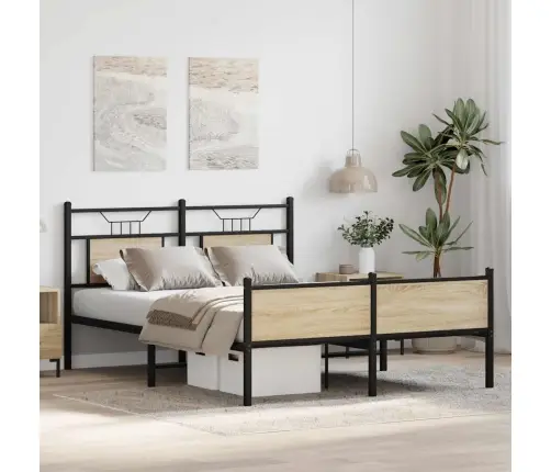 Peatsiga Voodiraam, Ilma Madratsita, Sonoma Tamm 140X190Cm