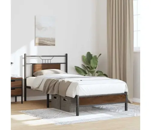 Lovos Rėmas Be Čiužinio, Dūminis, 90X190cm Apdirbta Mediena