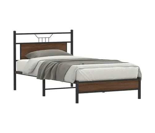 Lovos Rėmas Be Čiužinio, Dūminis, 100X200cm Apdirbta Mediena