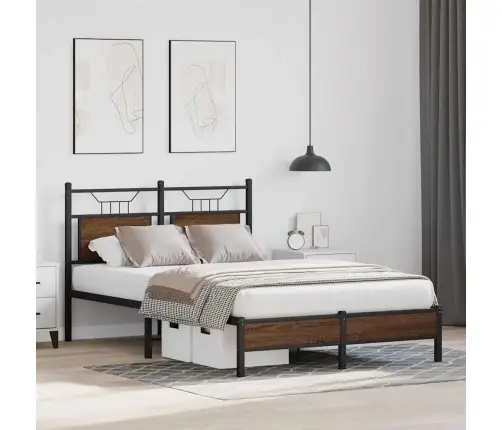 Gulta Bez Matrača, Brūna Ozola, 120X190 Cm, Inženierijas Koks Vidaxl