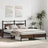 Gulta Bez Matrača, Brūna Ozola, 140X190 Cm, Inženierijas Koks Vidaxl Gulta Bez Matrača, Brūna Ozola, 140X190 Cm, Inženierijas Koks Vidaxl