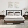 Gulta Bez Matrača, Brūna Ozola, 140X190 Cm, Inženierijas Koks Vidaxl Gulta Bez Matrača, Brūna Ozola, 140X190 Cm, Inženierijas Koks Vidaxl
