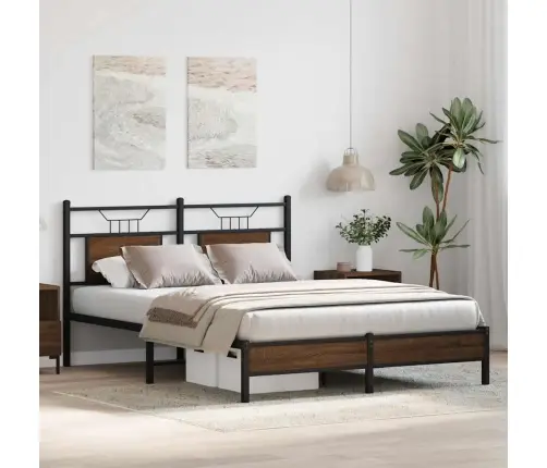 Gulta Bez Matrača, Brūna Ozola, 150X200 Cm, Inženierijas Koks Vidaxl