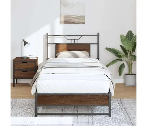 Peatsiga Voodiraam, Ilma Madratsita, Pruun Tamm 80X200 Cm