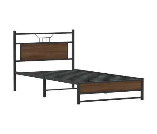 Gulta Bez Matrača, Brūna Ozola, 100X200 Cm, Inženierijas Koks Vidaxl