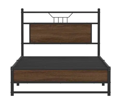 Gulta Bez Matrača, Brūna Ozola, 100X200 Cm, Inženierijas Koks Vidaxl