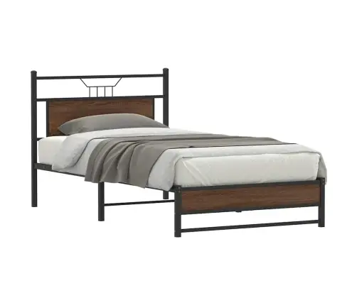 Gulta Bez Matrača, Brūna Ozola, 100X200 Cm, Inženierijas Koks Vidaxl