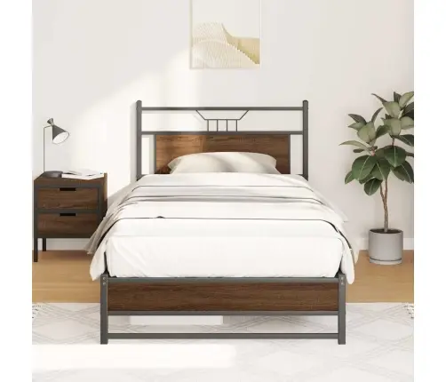 Lovos Rėmas Be Čiužinio Rudas Ąžuolas 107X203 Cm