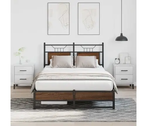 Gulta Bez Matrača, Brūna Ozola, 120X200 Cm, Inženierijas Koks Vidaxl