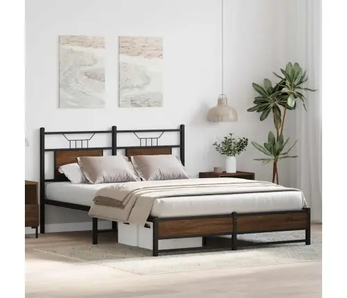 Gulta Bez Matrača, Brūna Ozola, 137X190 Cm, Inženierijas Koks Vidaxl