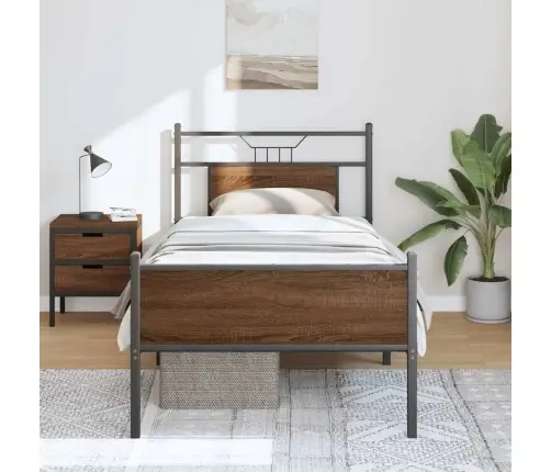 Gulta Bez Matrača, Brūna Ozola, 90X200 Cm, Inženierijas Koks Vidaxl