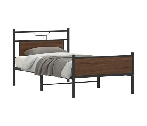 Gulta Bez Matrača, Brūna Ozola, 100X190 Cm, Inženierijas Koks Vidaxl