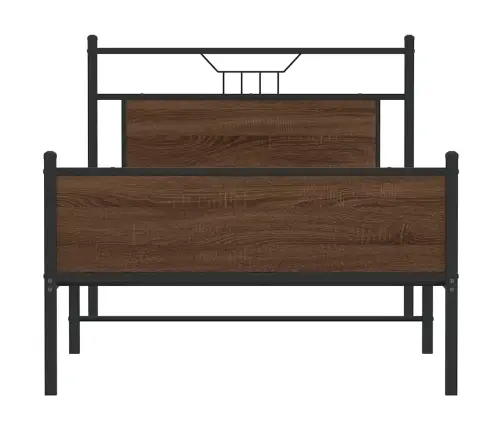 Gulta Bez Matrača, Brūna Ozola, 100X200 Cm, Inženierijas Koks Vidaxl