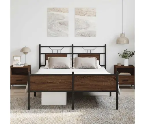 Voodiraam Ilma Madratsita Pruun Tamm 140X190 Cm Tehispuit