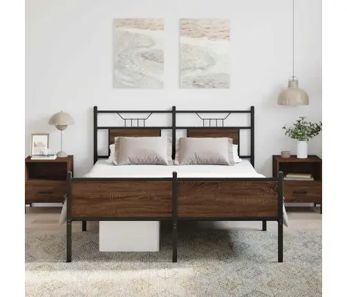 Voodiraam Ilma Madratsita Pruun Tamm 150X200 Cm Tehispuit