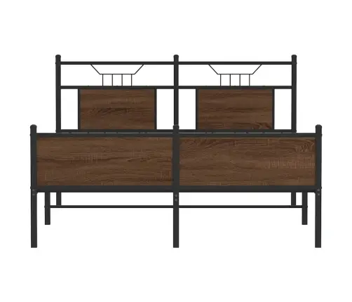 Voodiraam Ilma Madratsita Pruun Tamm 150X200 Cm Tehispuit