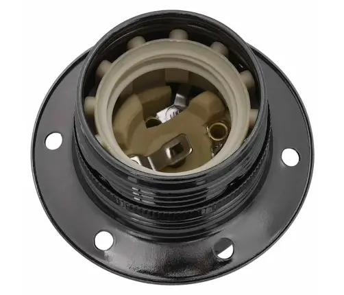 Lempų Laikikliai 2 Vnt Blizgus Juodas E27