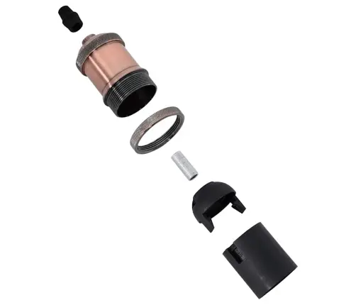 Lampu Turētāji 2 Gab Red Bronze E27 Vidaxl