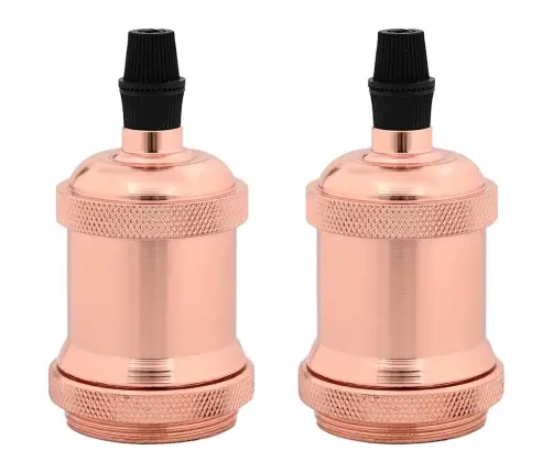 Lempų Laikikliai 2 Vnt Rose Gold E27
