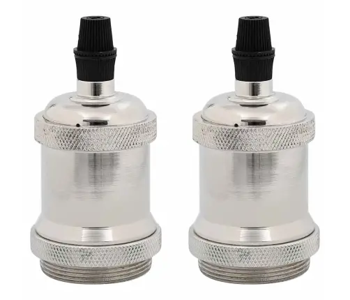 Lempų Laikikliai 2 Vnt Satin Nickel E27