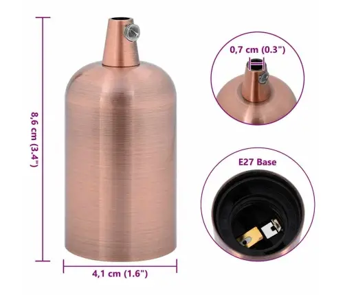 Lambihoidjad 2 Tk Red Bronze E27