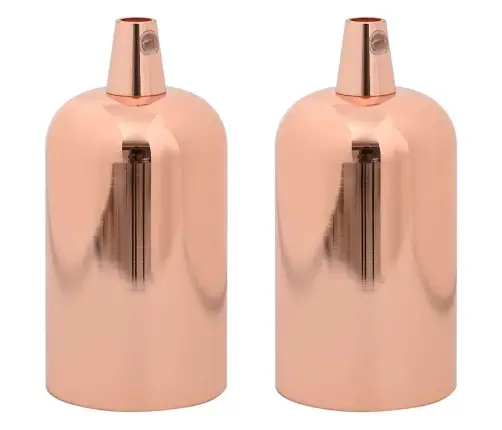 Lampu Turētāji 2 Gab Rose Gold E27 Vidaxl